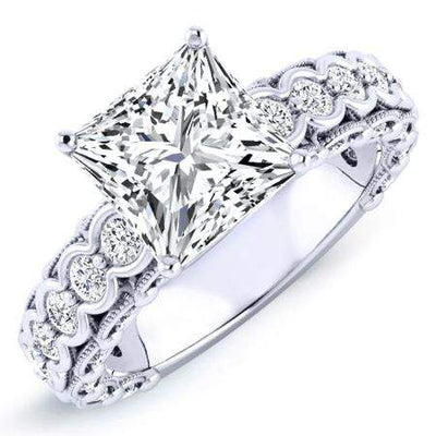 Kassia Princess Diamond Engagement Ring (Lab Grown Igi Cert) whitegold