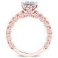 Kassia Princess Diamond Engagement Ring (Lab Grown Igi Cert) rosegold