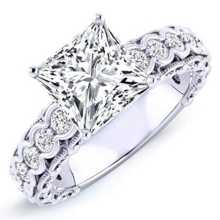 2.00 ct - Kassia - Princess Moissanite Engagement Ring