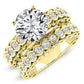 Kassia Round Diamond Bridal Set (Lab Grown Igi Cert) yellowgold