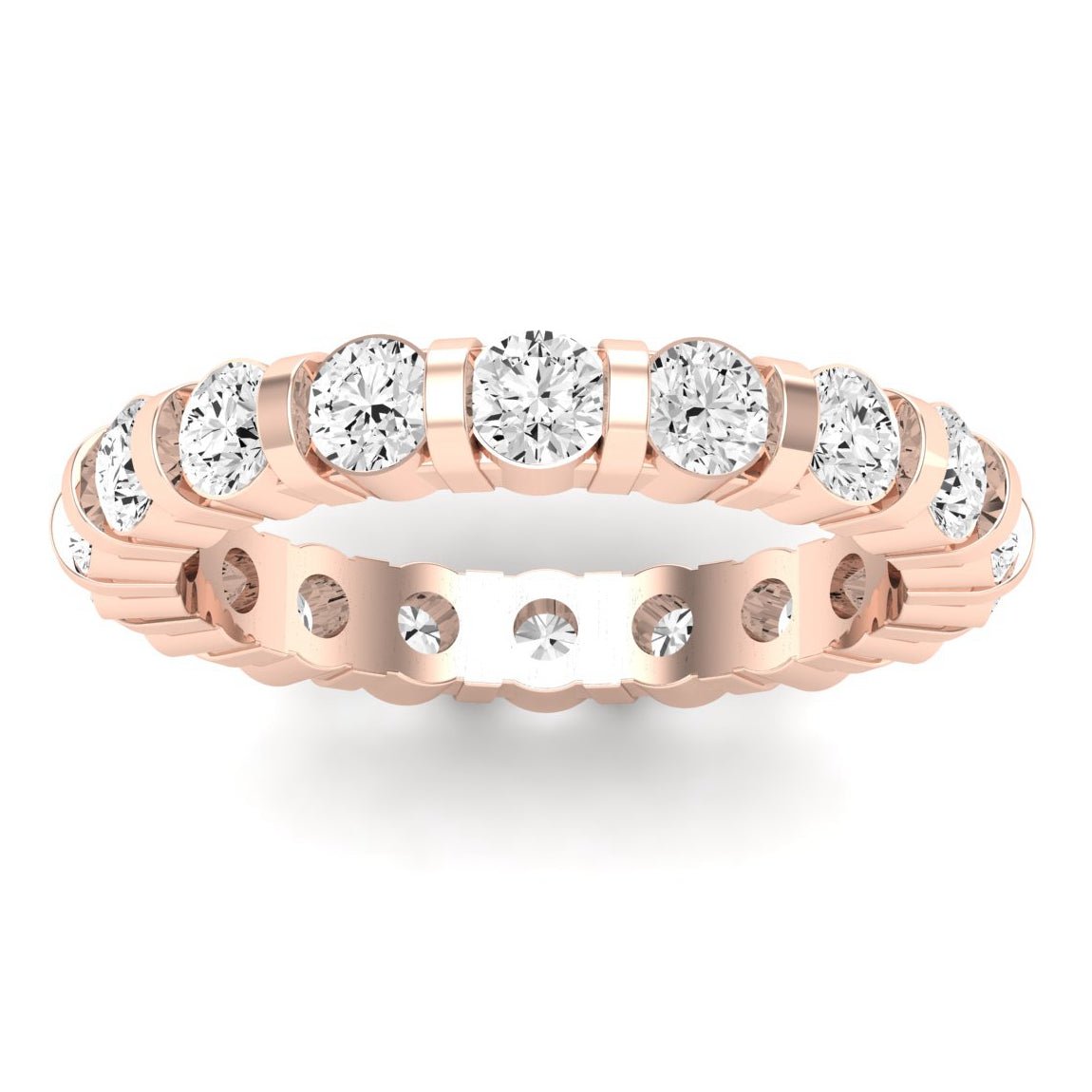 Kerria Round Cut Diamond Eternity Band (Clarity Enhanced) rosegold