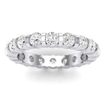 Kerria Round Cut Moissanite Eternity Band whitegold