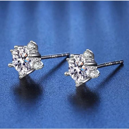 Khloe Moissanite Earrings whitegold