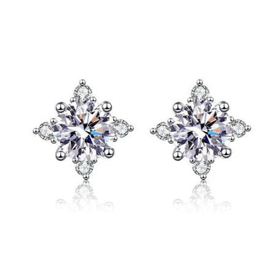 Khloe Moissanite Earrings whitegold