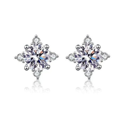 Khloe Moissanite Earrings whitegold