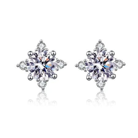 Khloe Moissanite Earrings whitegold