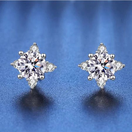 Khloe Moissanite Earrings whitegold