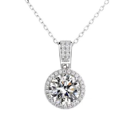 Kira Moissanite Necklace whitegold