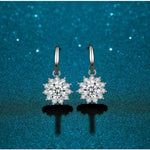 Kirsten Round Moissanite Earrings whitegold