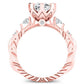 Oleana Diamond Matching Band Only (engagement Ring Not Included) For Ring With Cushion Center rosegold