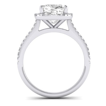 Mallow Diamond Matching Band Only (does Not Include Engagement Ring)   For Ring With Cushion Center whitegold