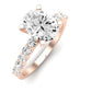 Magnolia Diamond Matching Band Only (does Not Include Engagement Ring) For Ring With Cushion Center rosegold