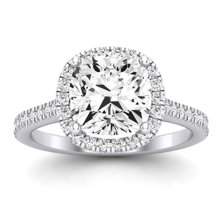 Mallow Diamond Matching Band Only (does Not Include Engagement Ring)   For Ring With Cushion Center whitegold