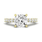 Magnolia Diamond Matching Band Only (does Not Include Engagement Ring) For Ring With Cushion Center yellowgold