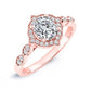 Petal Diamond Matching Band Only (engagement Ring Not Included) For Ring With Cushion Center rosegold