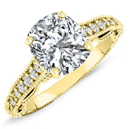 Laylani Diamond Matching Band Only (engagement Ring Not Included) For Ring With Cushion Center yellowgold