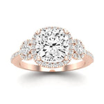 Lunaria Diamond Matching Band Only (does Not Include Engagement Ring) For Ring With Cushion Center rosegold