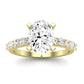 Magnolia Diamond Matching Band Only (does Not Include Engagement Ring) For Ring With Cushion Center yellowgold