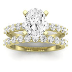 Magnolia Diamond Matching Band Only (does Not Include Engagement Ring) For Ring With Cushion Center yellowgold