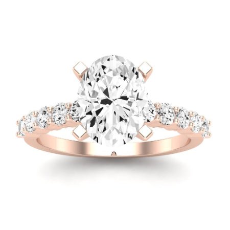 Magnolia Diamond Matching Band Only (does Not Include Engagement Ring) For Ring With Cushion Center rosegold