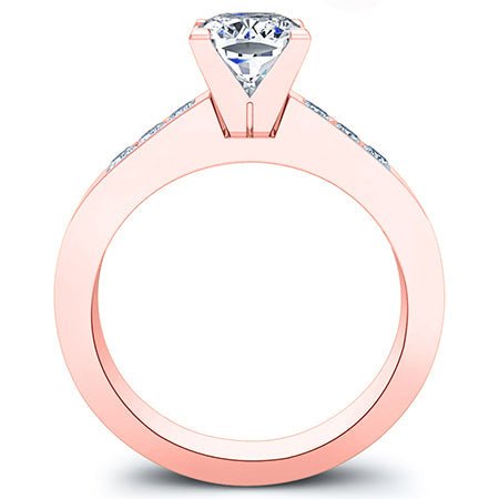 Jessamine Diamond Matching Band Only (engagement Ring Not Included) For Ring With Cushion Center rosegold