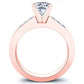 Jessamine Diamond Matching Band Only (engagement Ring Not Included) For Ring With Cushion Center rosegold