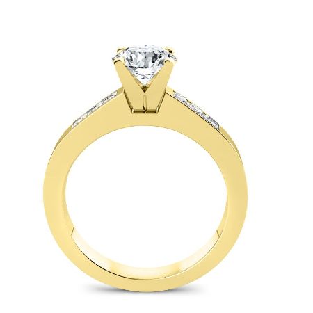 Jessamine Diamond Matching Band Only (engagement Ring Not Included) For Ring With Cushion Center yellowgold