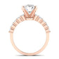 Magnolia Diamond Matching Band Only (does Not Include Engagement Ring) For Ring With Cushion Center rosegold