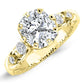 Oleana Diamond Matching Band Only (engagement Ring Not Included) For Ring With Cushion Center yellowgold