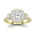 Lunaria Diamond Matching Band Only (does Not Include Engagement Ring) For Ring With Cushion Center yellowgold