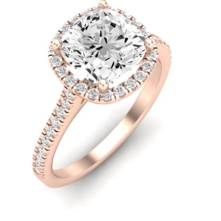 Mallow Diamond Matching Band Only (does Not Include Engagement Ring)   For Ring With Cushion Center rosegold
