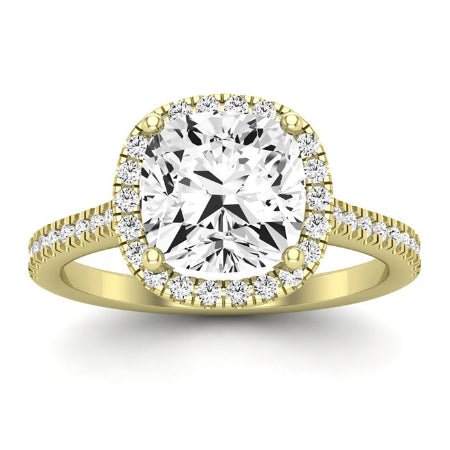 Mallow Diamond Matching Band Only (does Not Include Engagement Ring)   For Ring With Cushion Center yellowgold