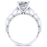 Peregrine Diamond Matching Band Only (engagement Ring Not Included) For Ring With Cushion Center whitegold