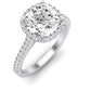 Mallow Diamond Matching Band Only (does Not Include Engagement Ring)   For Ring With Cushion Center whitegold