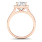 Mallow Diamond Matching Band Only (does Not Include Engagement Ring)   For Ring With Cushion Center rosegold