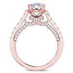 Nasrin Diamond Matching Band Only (engagement Ring Not Included) For Ring With Cushion Center rosegold