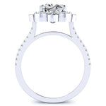 Rockrose Diamond Matching Band Only (engagement Ring Not Included) For Ring With Cushion Center whitegold