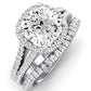 Silene Diamond Matching Band Only ( Engagement Ring Not Included) For Ring With Cushion Center whitegold