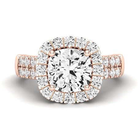 Velvet Diamond Matching Band Only (does Not Include Engagement Ring)  For Ring With Cushion Center rosegold
