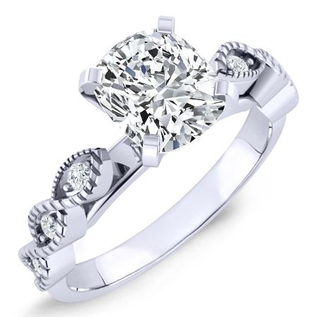 Sophora Diamond Matching Band Only (engagement Ring Not Included) For Ring With Cushion Center whitegold