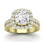 Velvet Diamond Matching Band Only (does Not Include Engagement Ring)  For Ring With Cushion Center yellowgold