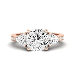 Snowdonia Diamond Matching Band Only (engagement Ring Not Included) For Ring With Cushion Center rosegold