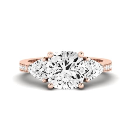 Snowdonia Diamond Matching Band Only (engagement Ring Not Included) For Ring With Cushion Center rosegold