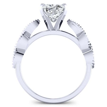 Sophora Diamond Matching Band Only (engagement Ring Not Included) For Ring With Cushion Center whitegold