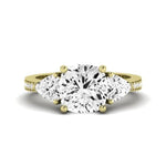 Snowdonia Diamond Matching Band Only (engagement Ring Not Included) For Ring With Cushion Center yellowgold
