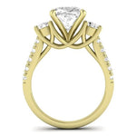 Primrose Diamond Matching Band Only ( Engagement Ring Not Included) For Ring With Cushion Center yellowgold