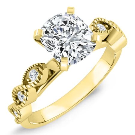 Sophora Diamond Matching Band Only (engagement Ring Not Included) For Ring With Cushion Center yellowgold