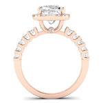 Sweet Pea Diamond Matching Band Only ( Engagement Ring Not Included) For Ring With Cushion Center rosegold