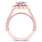 Ruellia Diamond Matching Band Only (engagement Ring Not Included) For Ring With Cushion Center rosegold