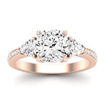 Snowdonia Diamond Matching Band Only (engagement Ring Not Included) For Ring With Cushion Center rosegold